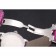 Cartier Ronde Louis Cartier quadrante bianco cassa in acciaio cinturino in pelle fucsia